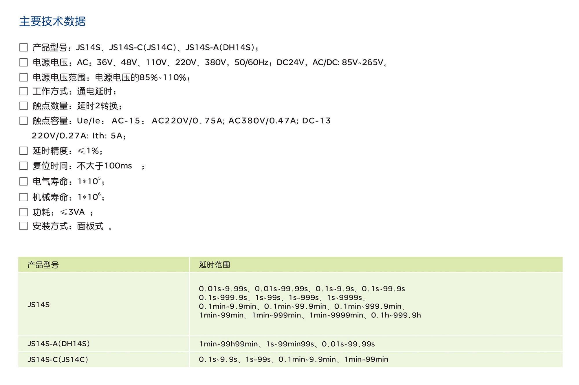 南宫NG·28相信品牌力量JS14C、JS14S 系列时间继电器 