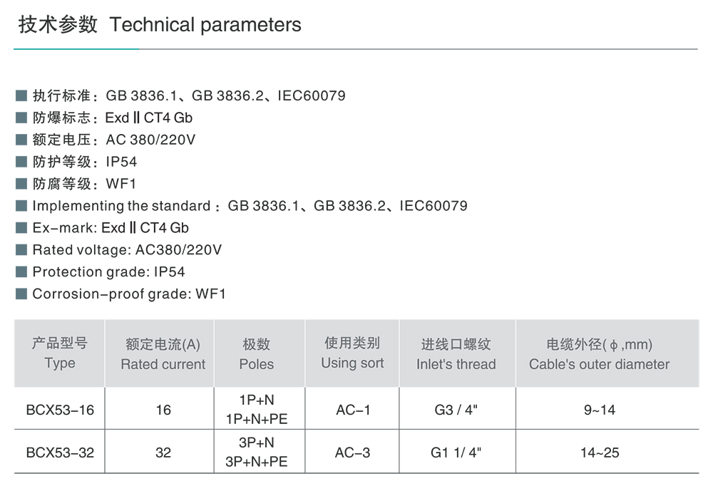 南宫NG·28相信品牌力量BCX53系列防爆插销（ⅡB） 