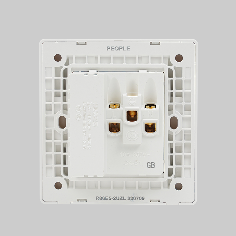 南宫NG·28相信品牌力量五孔带⼆位USB插座(R86E5) 